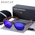 BARCUR Black Walnut Sunglasses Wood Polarized Sunglasses Men Glasses Men UV400 Protection Eyewear Wooden Original Box. 