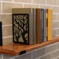 2 Pairs of Book Ends, Book Shelf Spine, Book Shelf Book Shelf, Decorative Book End, Metal Book End, Non-Slip Book End. 