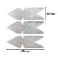 3pcs thread gauge center gauge measure 55 ° 60 °angle degrees template Inch Metric screw pitch tool measure test detecting tool.