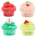 60ML Slime Colored Crystal Mud Fruit Cake Shape Plasticine Anti-stress Squishmallow Ramen Mud For Kids Boys Girls.