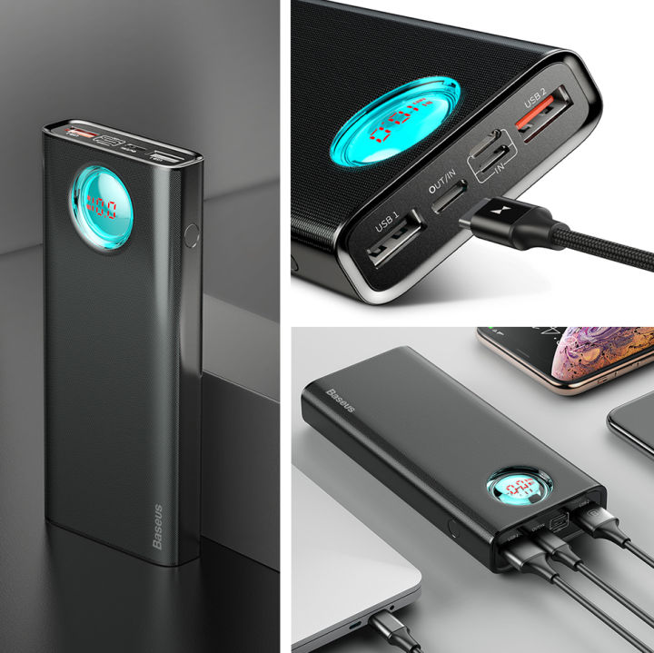 Baseus%2020000mAh%2018W%20Amblight%20Portable%20USB%20with%20Digital%20Display%20PD3.0,%20QC3.0%20Fast%20Charging%20Power%20Bank%20-%20Image%204