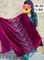 Refined Taste - Korean Velvet Shawls Full Embroidery Work One Piece Multi Color For Smart Women/Girls. - Durabilty Assured. 
