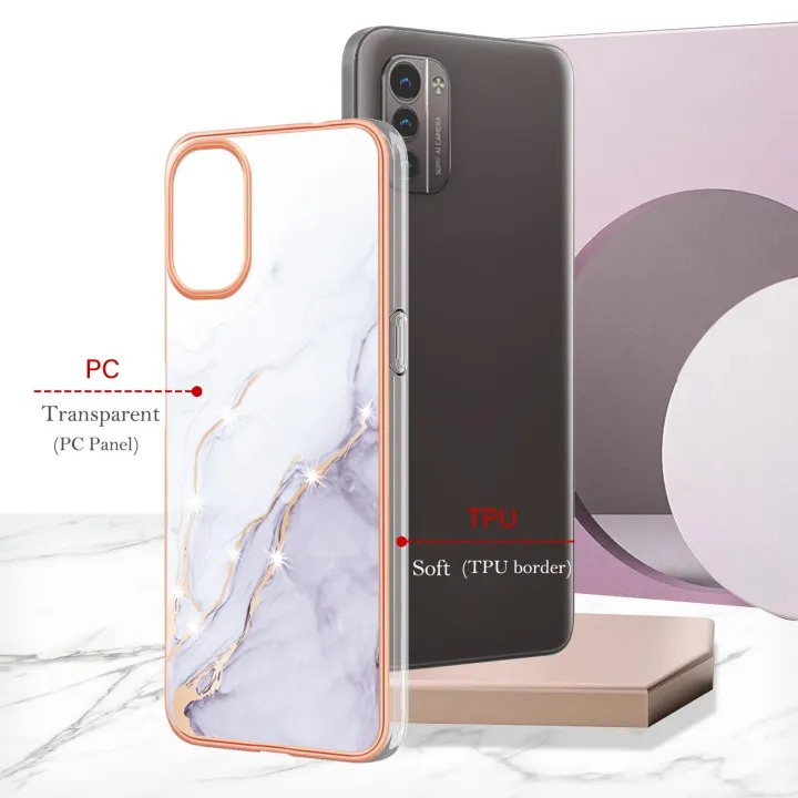 lthmy%20for%20Nokia%20G21%20/%20G11%20Marble%20Pattern%20Hybrid%20Hard%20Back%20Soft%20TPU%20Bumper%20Protective%20Case%20Cover%20-%20Image%204