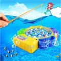 24pcs Electric Musical Rotating Fishing Toy Children Board Play Fish Game Magnetic Fish Outdoor Sports Educational Toys For Boys Girls.