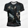 New America Style Men T Shirt The Vampire Diaries Printed Male Short Sleeve Clothes Oversized Casual O Neck Fashion Streetwear.