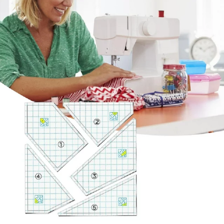 White Quilting Cutting Template Measurement Accuracy Acrylic 24cm Acrylic Sewing Ruler Acrylic Quilt Templates for Home