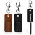 Portable - Lanyard Pen Holder Keychain - Faux PU Leather - Retro - Pen Protector Keyring - Business, Organizer Accessories Gift For Man - Anti-lost. 