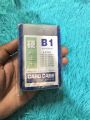 B1 Id Card_Cover 50 Pieces Clear Hard Plastic Badge Holder (Refer Image) for ID Card Protector Sleeve Pouch (102 X 65). 