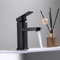 Basin mixer black china imported basin mixer hot and cold water double line Modern Black Square Faucets Hot and Cold Water Mixers Kitchen Bathroom Taps. 