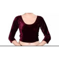 VELVET STRETCHY BLOUSE 3/4 SLEEVE - Blouse For Women. 