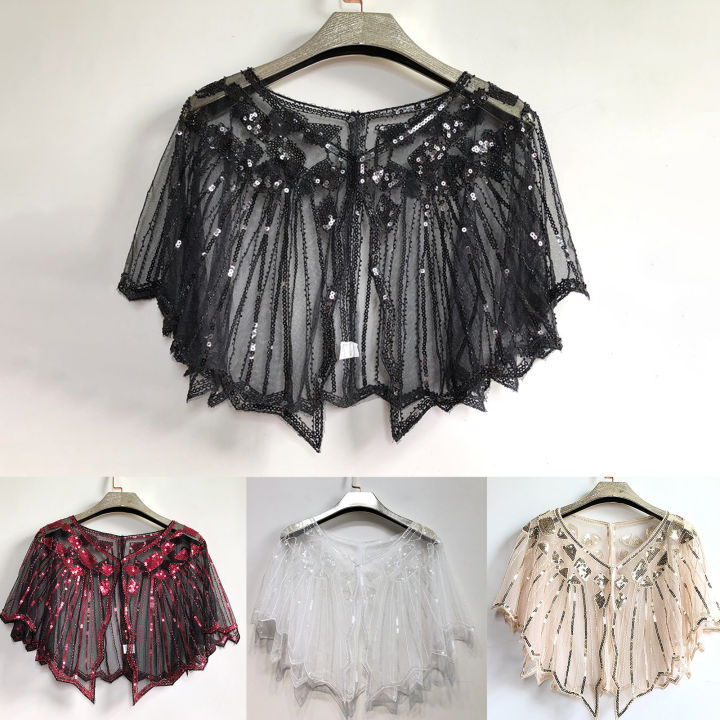 %E3%80%90Lejia%E3%80%91Women%20Cape%20Summer%20Beaded%20Shrug%20Dress%20Shawl%20-%20Image%205