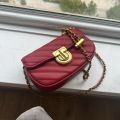 Retro Small Square Bag Style Mini Chain Bag Fashion All-Match Soft Shoulder Bag Messenger Bag.