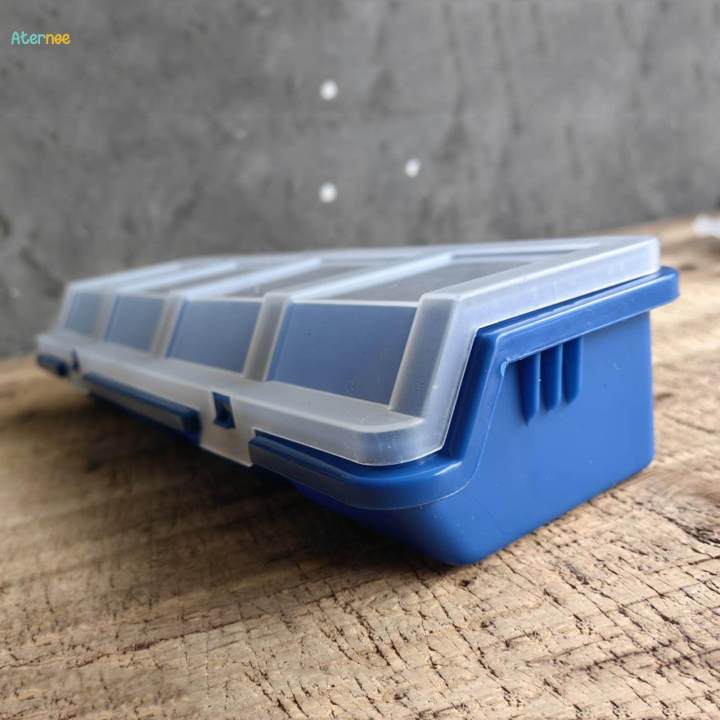 Hardware Organizer Box with Compartment 12.2x4.5x2.5inch Material Sloping Opening for Nuts