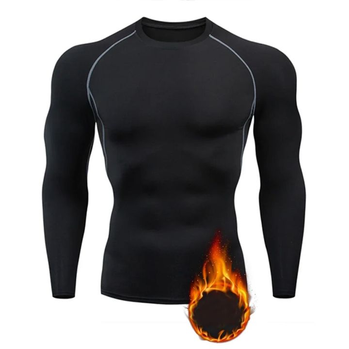 Autumn Winter Thermal Underwear Men Long Sleeve Compression t