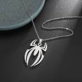 Lovely 4x3cm Spider Pendant Chain Necklace Silver Tone Spiderman For Men.
