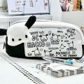 Cute Student Large Capacity Pencil Box Stationery Bag Plush Portable Pencil Case Layor. 
