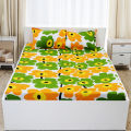 Double Size Flat Cotton Multicolor Bed Sheet Set - Two Pillow Covers Included Easy Maintenance - 300 Thread Count- Hand Washable.