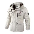 Men Jacket Coat Stylish Windbreaker Jacket with Hood Multiple Pockets Waterproof Design for Men's Winter Coat Multi-pocket Men. 