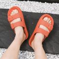 Soft Sole Home Slippers Men Summer Adjustable Buckle Non-Slip Beach Flip Flops Man Comfortable Thick Bottom Platform Sandals. 