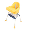 Baby Dining Highchair Large Seat Area Safety Harness Baby Folding High Chair for Infant. 