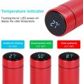 Stainless Steel Temperature Smart Vacuum Insulated Thermos Water Bottle with LED Temperature Display Perfect for Hot and Cold Drinks Drinkware Smart Hot Water Bottle Travel Mug - 500ML Water Bottle. 