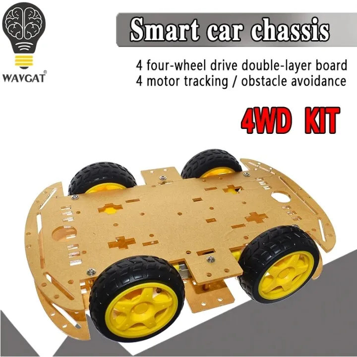 For Arduino UNO R3 Robot 4WD Cars RC Remote Control L98N Robotics Learning Kit Educational Stem Toys DIY enthusiasts