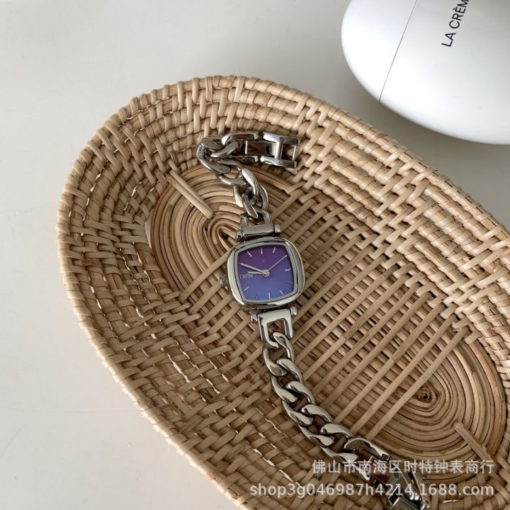 PALESCE%20niche%20Korean%20version%20ins%20minimalist%20temperament%20sea%20blue%20small%20sugar%20watch%20women's%20personalized%20chain%20light%20luxury%20women's%20watch%20-%20Image%202