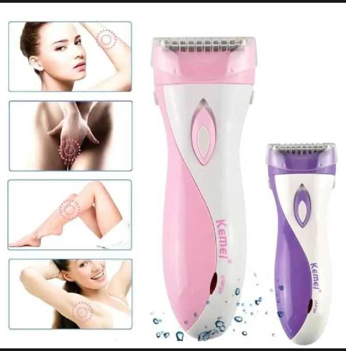 Kemei KM-3018 Electric Waterproof Shaver Bikini Underarm Body Lady Epilator Hair Removal Cordless Trimmer for women Heavy Duty