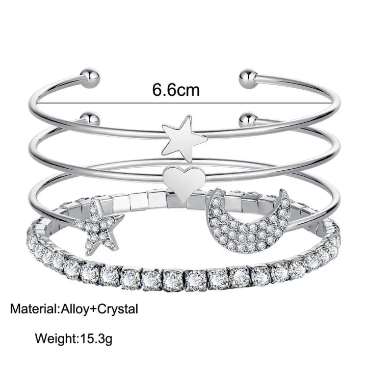 Trendy%20New%20Stylish%20Adjustable%204%20Pcs/Set%20Bracelet%20for%20Women%20-%20Bracelets%20for%20Girls%20Simple%20Stylish%20-%20Bangle%20Bracelet%20for%20Women%20New%20Collection%20Korean%20Style%20Fashion%20Jewellery%20Ornament%20-%20Image%209
