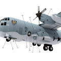 NIC YCG Buytra AC130 Ghost Aerial Gunship Aircraft Paper Model Military Fighter Paper Model.