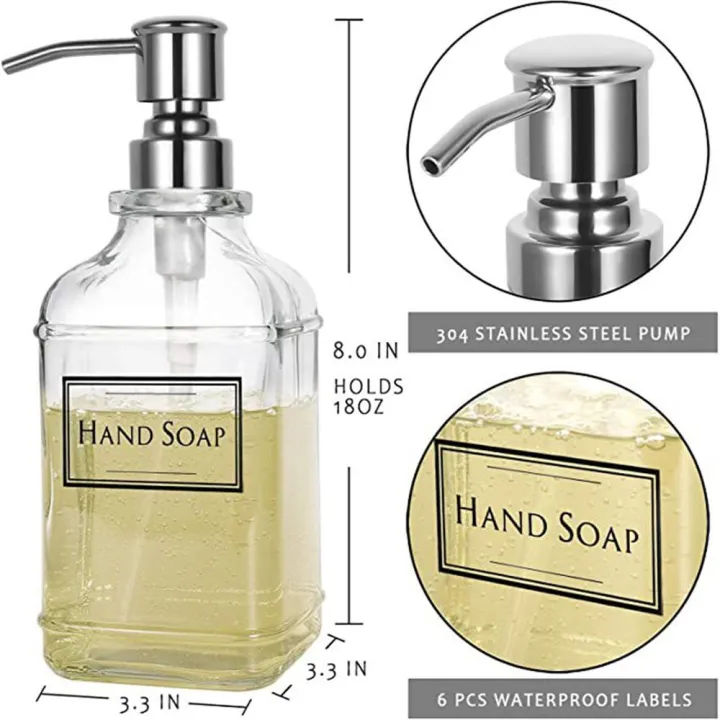 Glass+Stainless%20Steel%20Pump%20Head%20Glass%20Bottle%20Refillable%20Soap%20Dispenser%20Hand%20Sanitizer%20Bottle%20for%20Bathroom%20Kitchen%20Office%20Public%20-%20Image%206