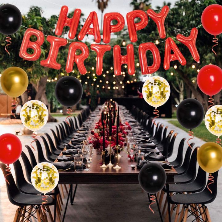 Red%20and%20Black%2018th%20Birthday%20Party%20Decorations%20with%20Number%2018%20Foil%20Balloon%20Cake%20Topper%20and%20Curtain%20for%20Boys%20Girls%2018th%20Birthday%20-%20Image%205