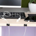 10Pcs Set Self Adhesive Cable Cords Organizer Clips / Desk Top Cable Wire Holders / Cable Line Management Tools / Wire Tie. 