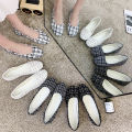 2023 spring and summer new Korean version of the versatile Internet celebrity square toe flat small fragrance wind single shoes beanie shoes plus size women's shoes 4243. 