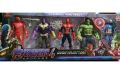 5 piece super hero avenger set toy figure Avengers Super Hero Toy Set iron man hulk Spider-Man thanes captain.