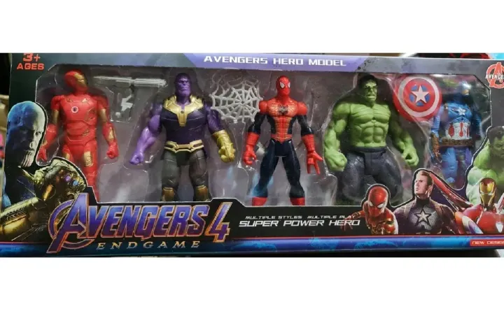 5%20piece%20super%20hero%20avenger%20set%20toy%20figure%20Avengers%20%20Super%20Hero%20Toy%20Set%20iron%20man%20hulk%20Spider-Man%20thanes%20captain%20-%20Image%202