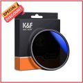 K&F Concept 43mm KF01.1396 ND2-ND400 NANO-C HMC Blue Multi-Coated Variable Neutral Density ND Filter. 