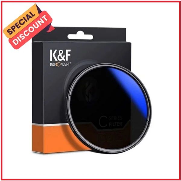 K&F Concept 43mm KF01.1396 ND2-ND400 NANO-C HMC Blue Multi-Coated Variable Neutral Density ND Filter