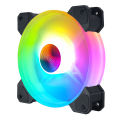 COOLMOON 120mm Chassis RGB Cooling Fan Computer Small 6PIN Adjustable Silent RGB PC Case Heatsink Cooler Fan Radiator DC 12V. 