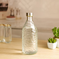 Buxton Clear glass Bottle for water Milk , reusable water bottle 1000ML. 