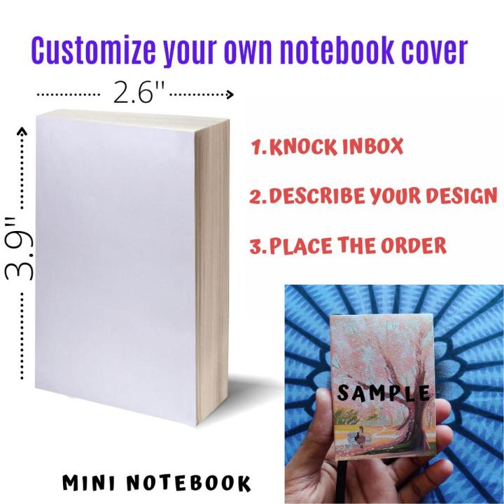 Customized Mini Notebook (3.9"*2.6")//Choose Your Own Custom Design And Get Your Customised Notebook - Notebook - notebook