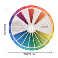 Color Wheel Pocket Size Paper Card Paint Learning Guide Mix Artist Chart. 