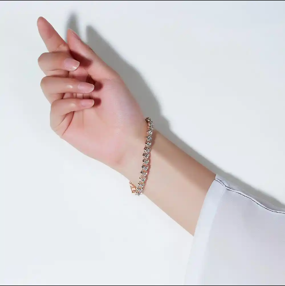 Luxury%20Diamond%20Bracelet%20Bridal%20Wedding%20Prom%20Gift%20Silver%20Rose%20Gold%20Heart%20Zirconia%20Ladies%20Bracelet%20-%20Image%202