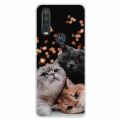 For Motorola One Action Case Painted Cat Soft TPU Silicone Lovely Funda for Moto One Vision Macro Cover Shockproof Phone Para.