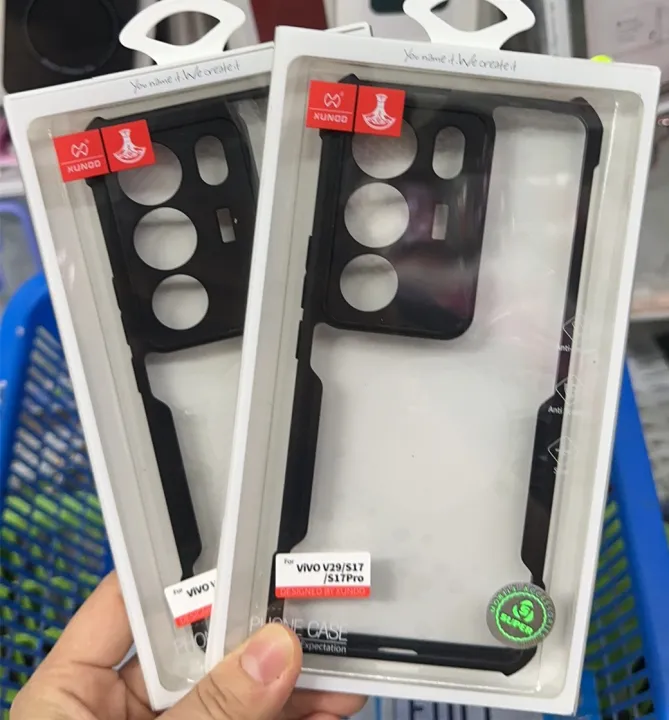 XUNDD%20CASE%20For%20Vivo%20V29%205G%20/%20S17%20Pro%20Phone%20Cover%20Military%20Grade%20Black%20Bumper%20Case%20Airbags%20Shockproof%20Protective%20Transparent%20Back%20Cover%20-%20Image%202