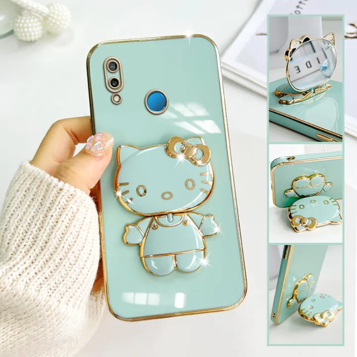 TA%20for%20Huawei%20P%20Smart%20Plus%20/%20Nova%203i%20Back%20Cover%20Hello%20Kitty%20Mirror%20Folding%20Bracket%20Luxury%206D%20Plating%20Case%20Soft%20Silicone%20Square%20Phone%20Case%20for%20Girls%20-%20Image%202