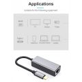 Convenient USB Internet Adapter Professional Plug and Play Portable Type-C to RJ45 Gigabit Ethernet Converter. 