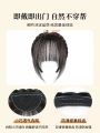 Xuchang Fake Headband Air Bangs One-Piece Hair Supplementing Piece All Real Hair Natural Forehead Cover Gray Hair Head Wig for Women.