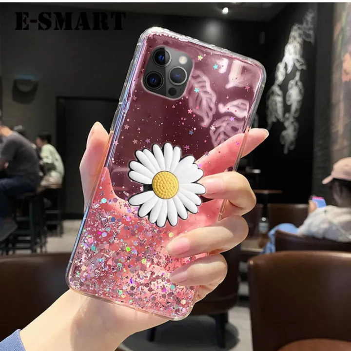 Phone%20Case%20iphone%2012%20Pro%20Max%20Transparent%20Bling%20Glitter%20Cases%20Soft%20Clear%20Shining%20Sequin%20Back%20Cover%20with%20Daisy%20Flowers%20Folding%20iphone12%20Pro%20Max%20Case%20-%20Image%204