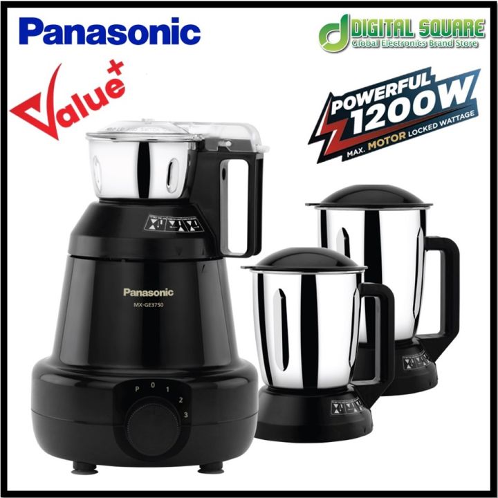 Panasonic MX-GE3750 Heavy Duty 6-in-1 Mixer Grinder | Black